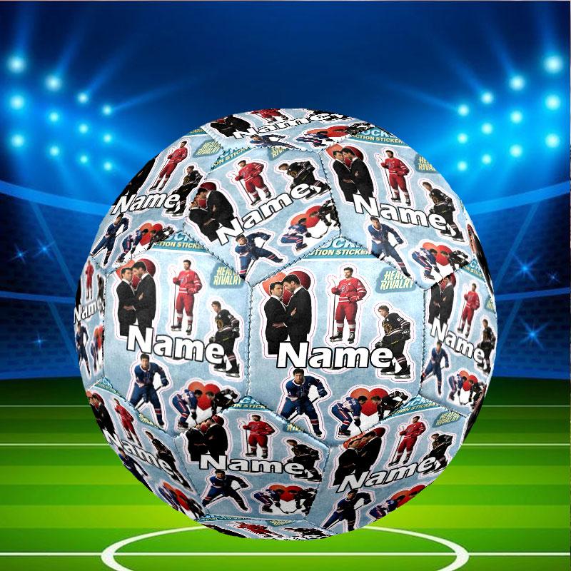 Custom Name Personalized Heated Rivalry Print Size 5 Soccer Ball Training & Match Football, for Team, Kicking, Gift for Football Enthusiasts