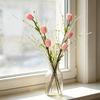 Artificial Tulip Flower Realistic Fake Flower Bouquet Long Stem Faux Floral Arrangement for Home Office Wedding Decoration