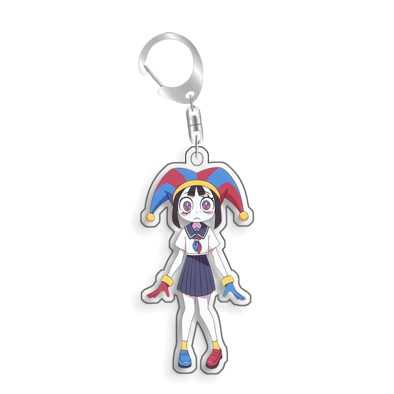 For The Amazing Digital Circus Ragatha Kaufmo Gangle Pomni Acrylic Selfmade Cute Cartoon Anime Keychain Pendant Toy Gift 5cm