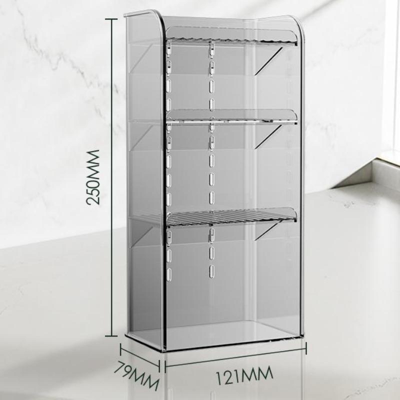 Acrylic Plastic Makeup Organizer Storage Box Lipstick Jewelry Display Organizer Transparent Cosmetics Case Brush Holder