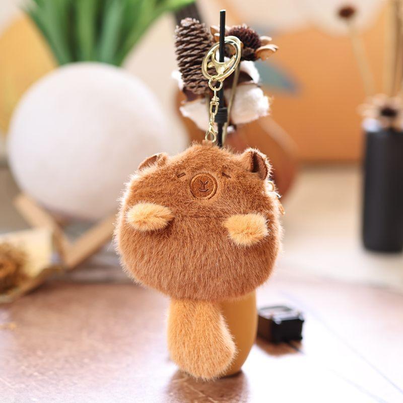 Panda Capybara Plush Keychain Animal Pendant Soft Stuffed Doll Kids Toy Gift