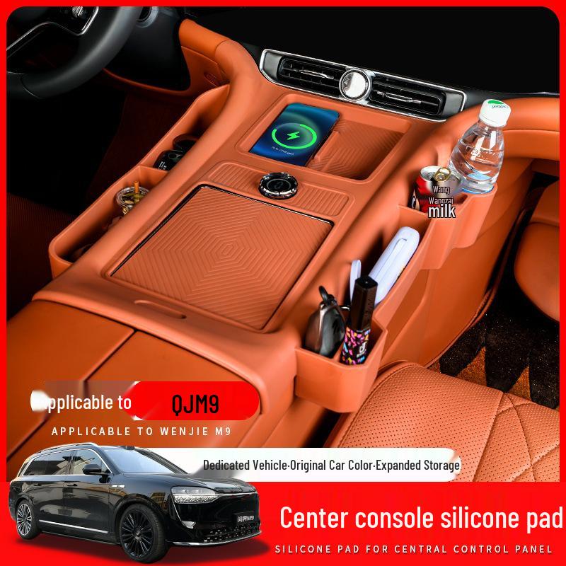 AITO M9 Silicone Mat Wireless Charging Cup Holder for Central Control Panel