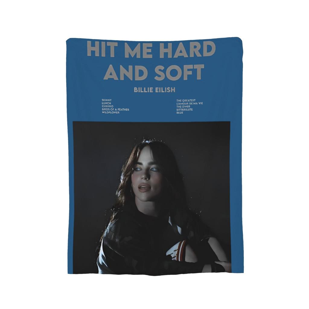 Berühmte Sängerin B-Billie-Girl E-eilish Fleece-Kuscheldecke Decke für Sofa Couch Leichte Bettwäsche Überwürfe,