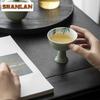 2pc/lot Green Plum High-feet Teacup Boutique Ceramic Master Cup Small Tasting Mug  Antique Meditation Cup Cafes Teaset 70ml