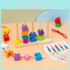 Theme Fruit Wooden Strand Building Blocks Color And Shape Matching Children Toys