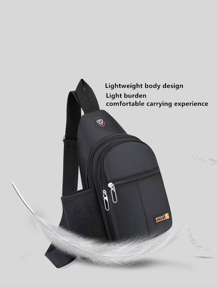 New Waterproof Crossbody Bag, Fashionable Chest Bag, Multifunctional Casual Single Shoulder Water Cup, Men'S Backpack For Travel