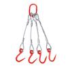 Galvanized/Oiled Double & Four Leg Wire Rope Sling with Lifting Hooks for Cranes