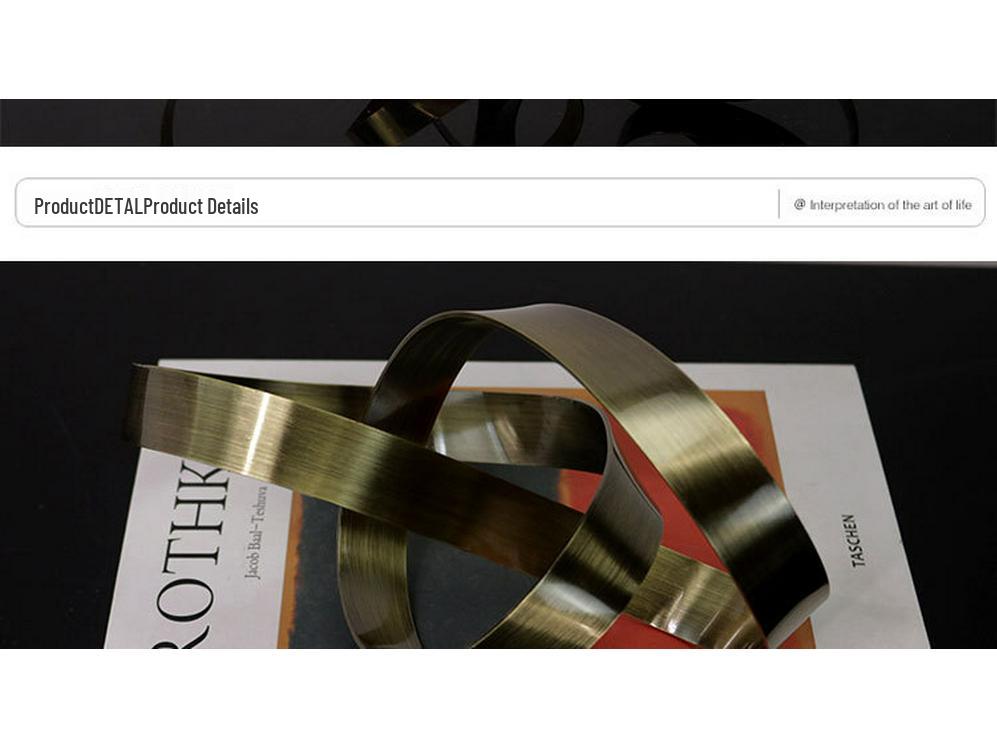 Moderní geometrický papírový lis s lanovým uzlem - Lehký luxusní dekor