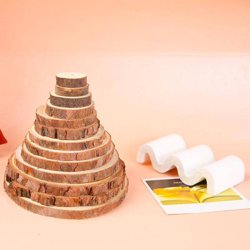 DIY Round Wood Slices for Growth Ring Decoration and Hand-Painted Crafts in Various Sizes