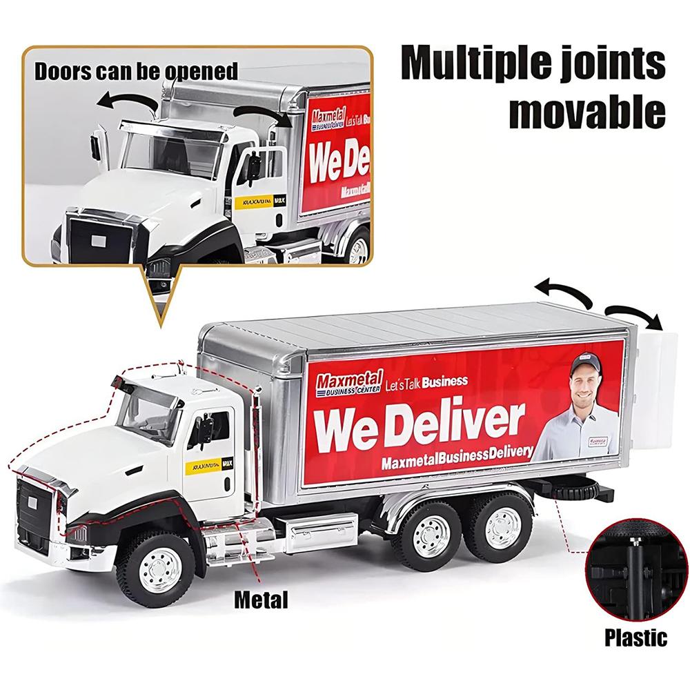 1/50 Scale Metal Scales City Die-casting Garbage Trucks, Large Toy Garbage Trucks, Oil Tankers and Toy Transport Vehicles with Rear Traction