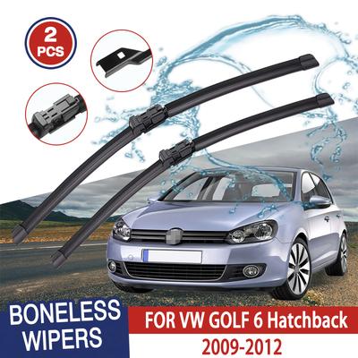 Wiper Blades For VW GOLF 6 Hatchback  2009-2012 Front  Windshield Clean Window Windscreen Auto Parts Car Rain Brushes 24''+19''