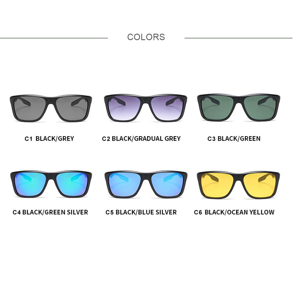 Square Men Polarized Sunglasses Outdoor Leisure Driver Riding Glasses Driver Anti-glare Goggles Fashion Classic Sunglasses UV400