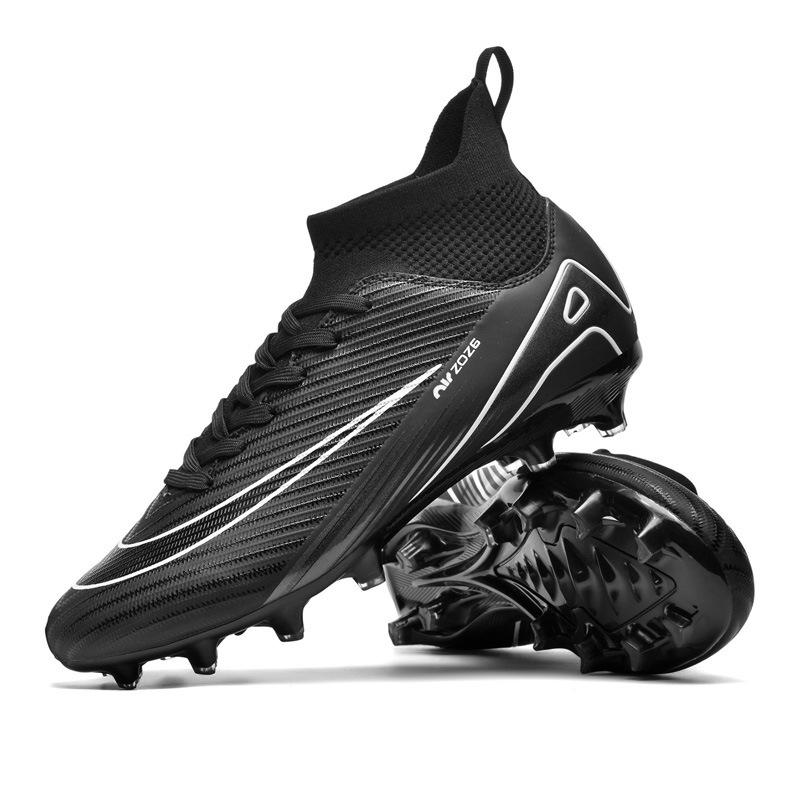 Ronaldo Gold-plated Seamless Fly-woven Football Shoes, Youth Spikes, Artificial Grass Game Training Shoes