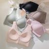Breathable Front Buckle Seamless Underwear Thin Style Large Chest Small Plus Size Middle-aged and Elderly Women Comfortable No Ring Nursing BraBra