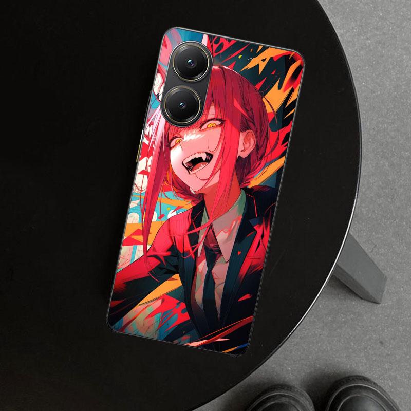 Chainsaw Mans Makima Phone Case Cover for Xiaomi Poco X6 X5 X7 Pro F7 Ultra Redmi 15C 15 13C 13 12C 12 10C 10 10A 9C 9A 9T 9 Coq