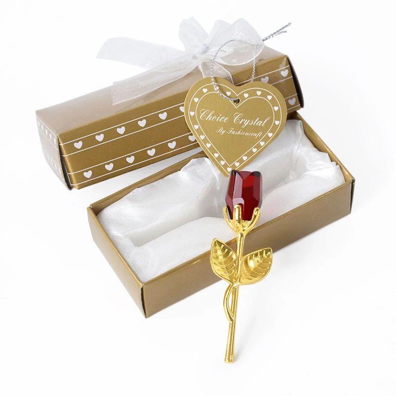 Mother's Day Gifts For Girlfriend Crystal Rose Artificial Flower Eternal Love Flowers For Anniversary Wedding Party Supplies