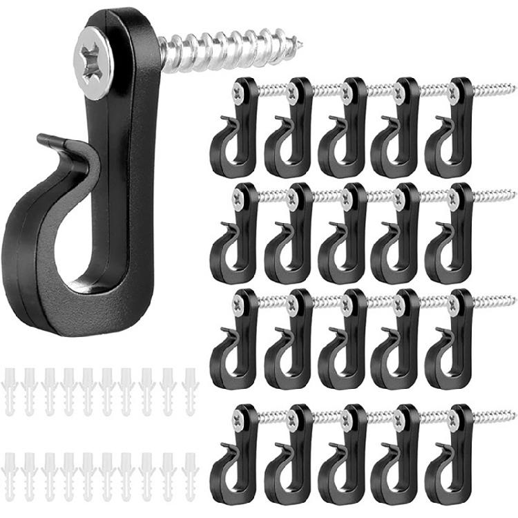 Mehrzweck-Kunststoffhaken Heimzubehör für den Außenbereich Großartig zum Aufhängen von Lichterketten und zum Ordnen von Kabeln