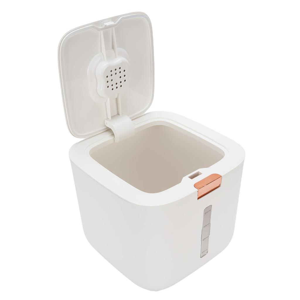 11 Pfund Reisspender Transparentes Fenster Ein-Tipp-Reisaufbewahrungsbehälter mit Messbecher Mehrzweck