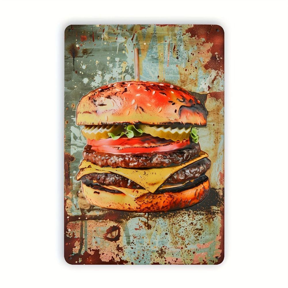 Eat Breakfast at Night Funny Sign, Kitchen Wall Decor Metal Plaque 20x30cm