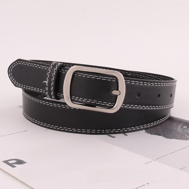Retro Style Unisex Fashion Leather Belt With Metal Buckle Outdoor Casual Girdle