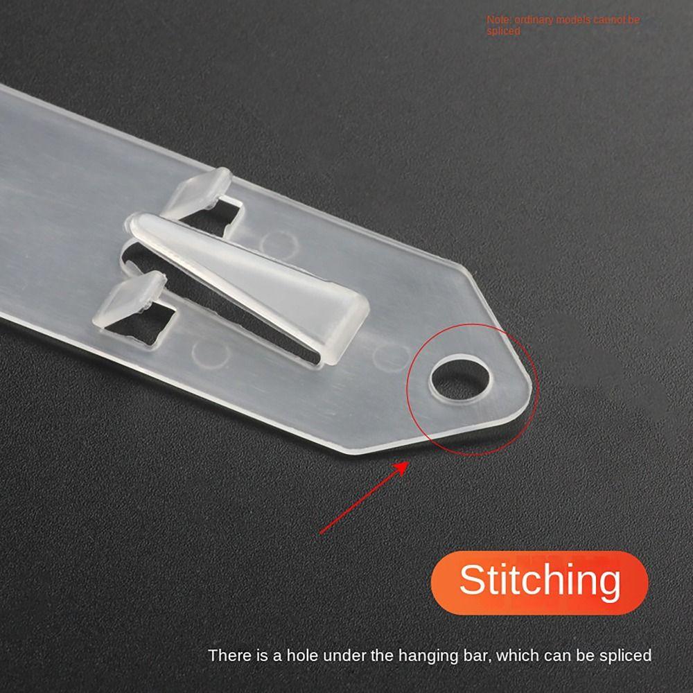 Durable Plastic Hanging Strips with Hook Splicable Merchandising Clip Strips Upgrade Thicken Snacks Display Hanger Supermarket