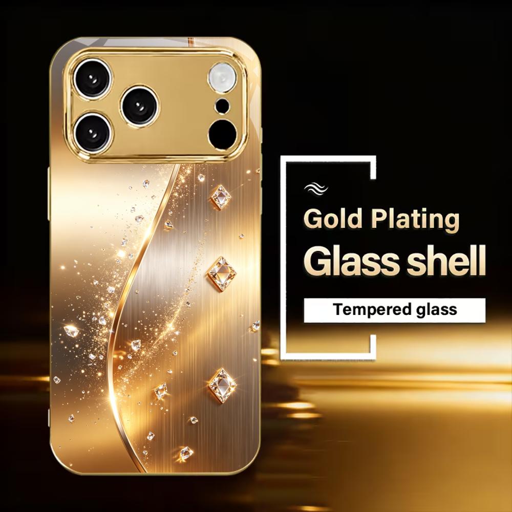 High-end Luxurious Fashion phone case for funda iphone for iphone 17 pro max cover glass for iPhone 17 16 15 14 13 12pm Pro Plus