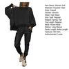 2 Pcs/Set Spring Sweatshirt Pants Suit Slit Hem Long Sleeves O Neck Top