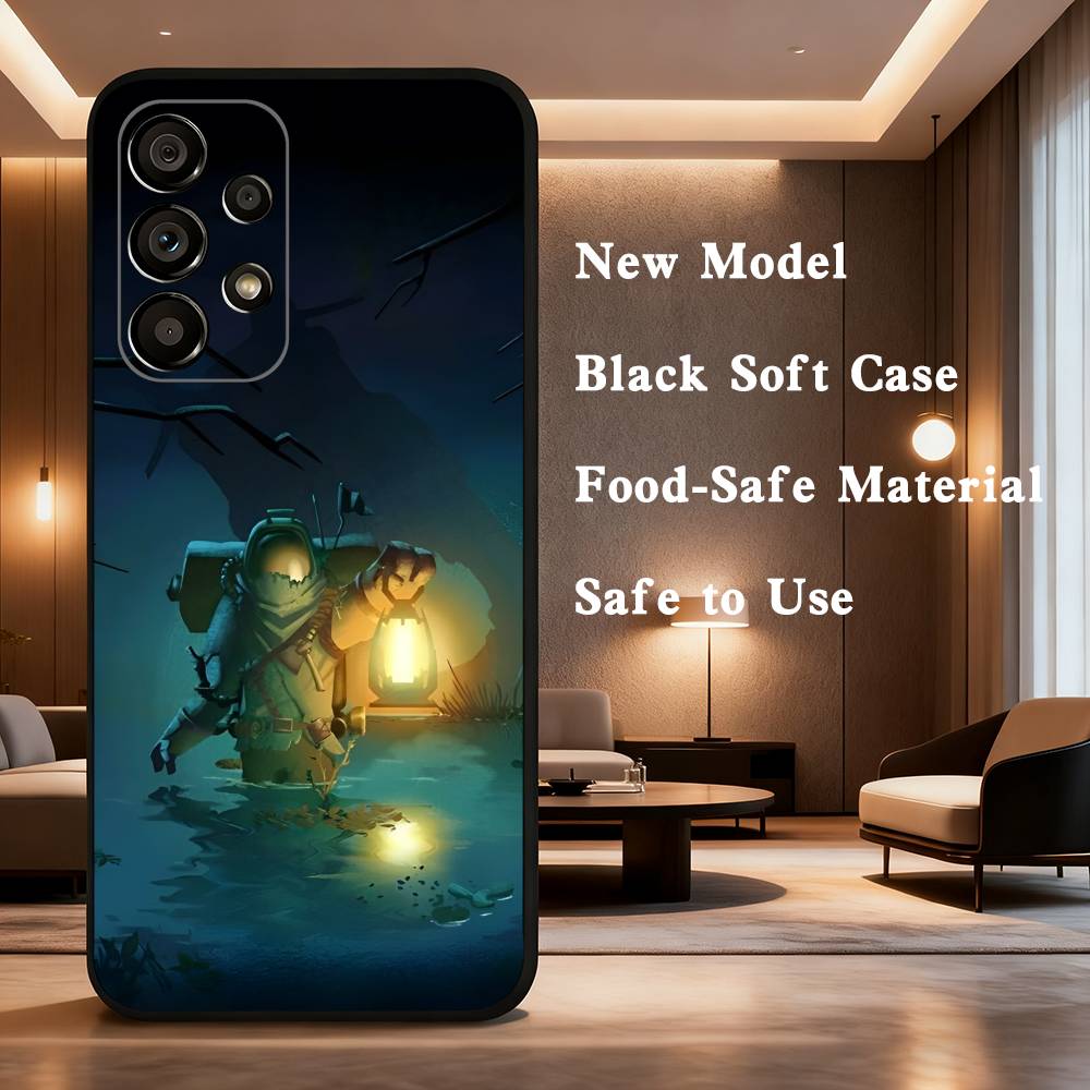 O-Outer Wilds Game Phone Case For Samsung Galaxy A73,31,32,72,41,53,52,71,22,5G,Note,J7,8,9 Soft Black Cover