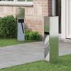 Solar LED Path Light 2 Pcs Silver Galvanized
