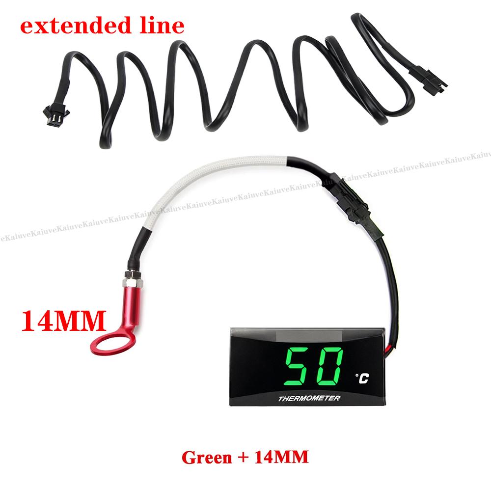 Motorrad Koso Zylinderkopftemperatursensor Mini Quadrat Digitalinstrument für nmax125 XMAX250 300 NMAX Universelles Messgerät