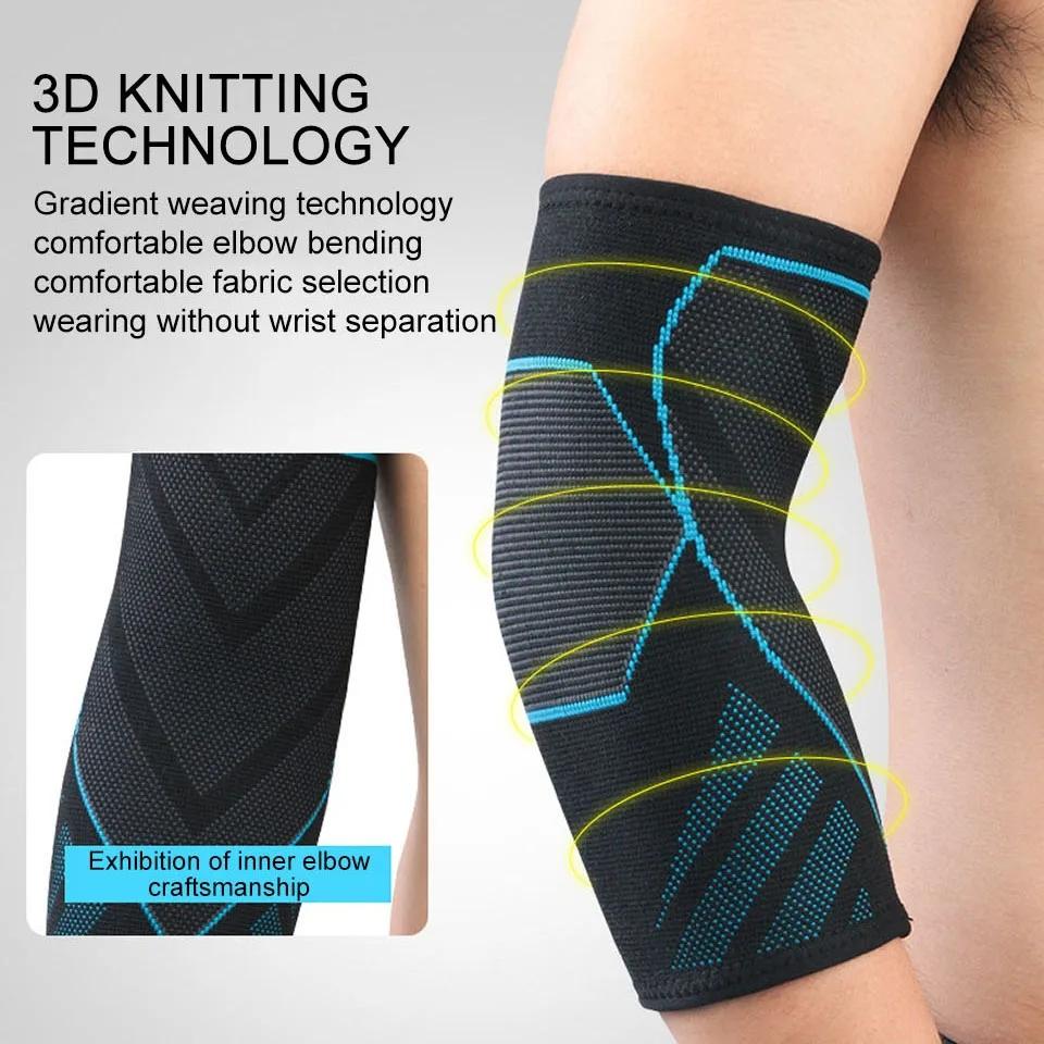Loogdeel 1Pcs Breathable Compression Elbow Support Pads Elastic Brace Unisex Basketball Volleyball Fitness Protector Arm Sleeves