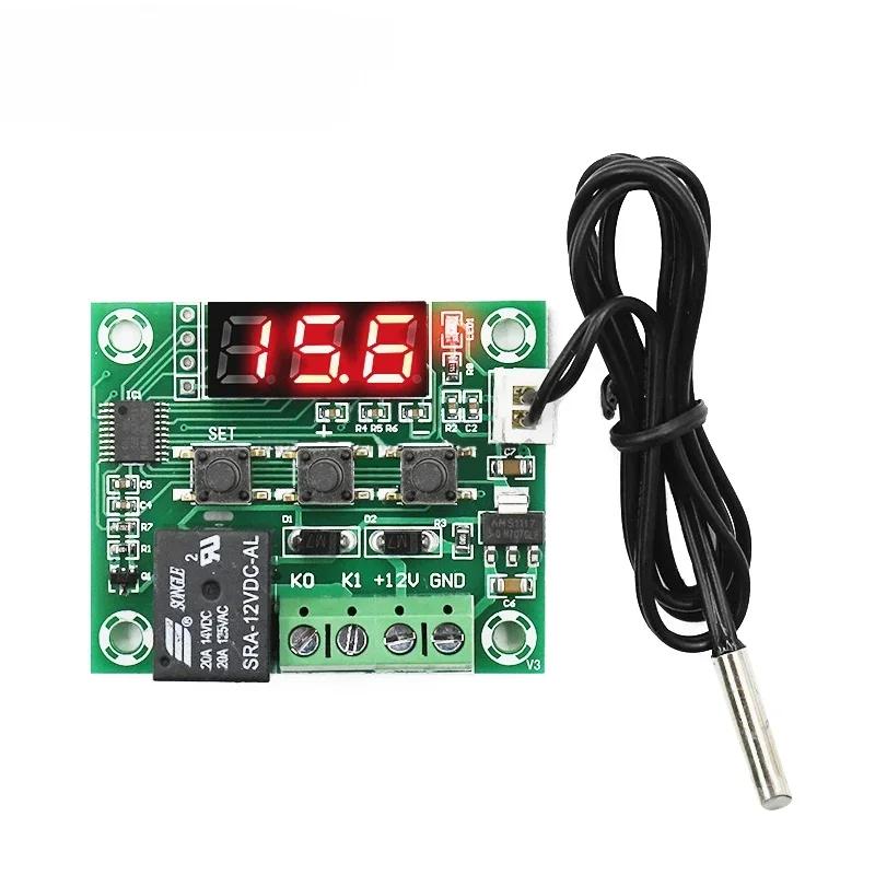 W1209 DC 12V Heat Cool Digital Thermostat Temperature Controller Miniature Thermostat Temperature Control Switch Panel XH-W1209