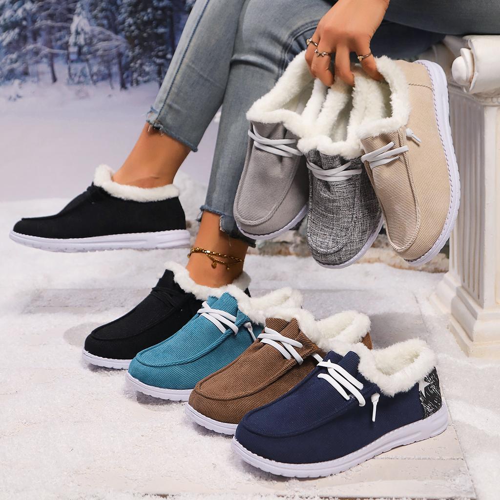 Fashion Women Casual Flats Boots Winter New Sport Platform Fashion Cotton Shoes Female Comfortable Outdoor Luxury Plush Boots Women