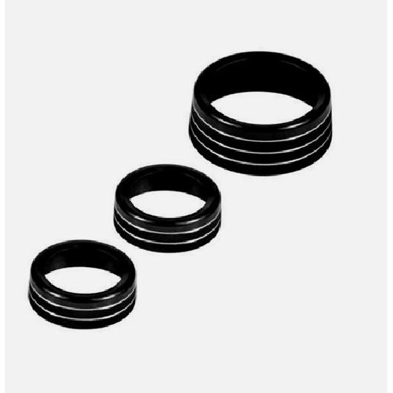 3PCS Black Climate Volume Turn Knob Ring Cover For 14-21 Jeep Grand Cherokee