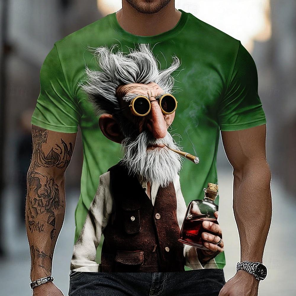 

Men s T Shirt Short Sleeve T shirt Crew Neck Shirt Funny Casual Daily Street 3XL