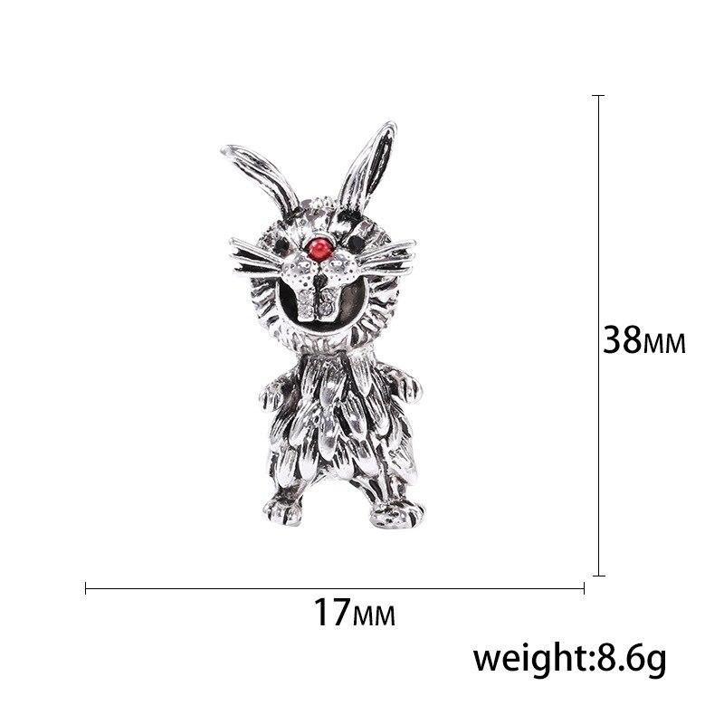 Blucome Nette Persönlichkeit Kaninchen Glasbrosche Mädchen Kleidung Schal Denim Mantel Pins Zubehör