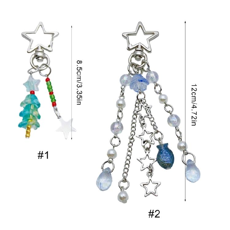 Cute Christmas Tree Keyring Mini Fish Pendant Keychain Cartoon Bag Pendant Charm