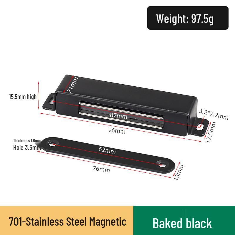 Magnetic Stainless Steel Cabinet Door Bumper & Clip for Wood Furniture