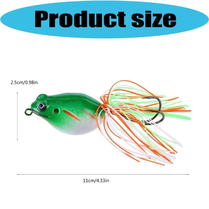 Floating Poisons Frogs Lures Floating Soft Baits Simulated Frogs Fishing Baits for Basses Fishing in Lake and Rivers