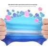 Unisex Silicone Swim Cap with Gradient Color - Ear Protection & Moisture-proof for Dry Hair