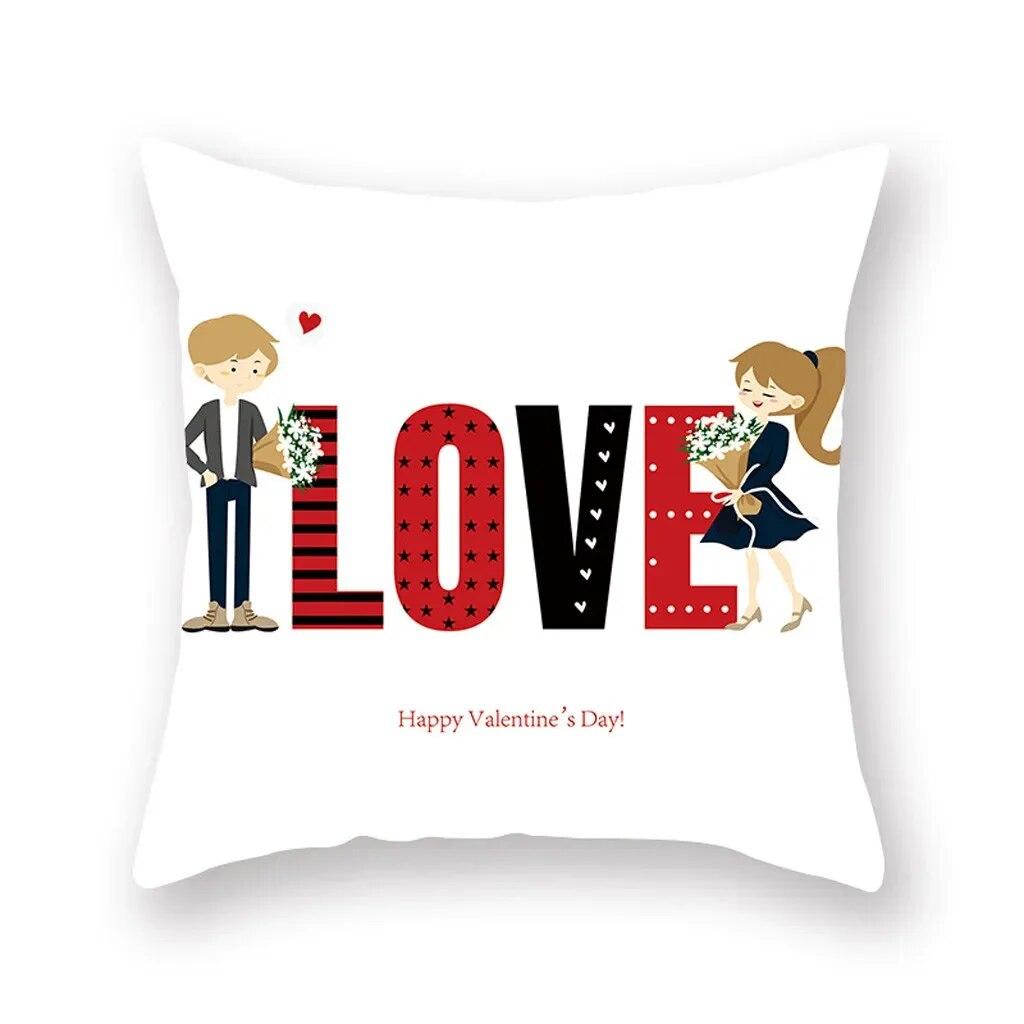 Love Couple Gift Decoration Pillowcase Room Bedroom Sofa Cushion Cover Wedding Party Decoration Home  Hug Pillowcase