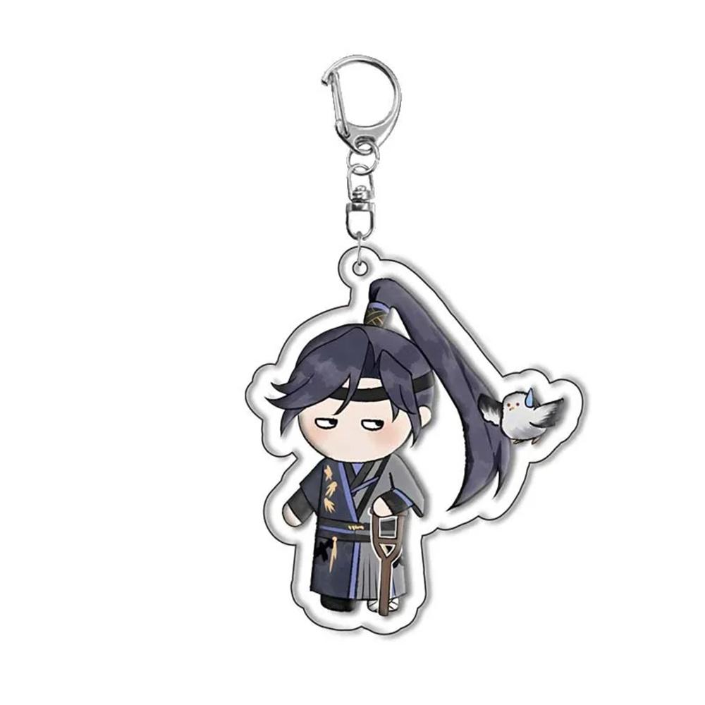 6CM Key Ring Figure Game Ashes Of The Kingdom Anime Acrylic KeyChain With Lu Su Liu Bian Sun Ce Desktop Display Decoration Gift