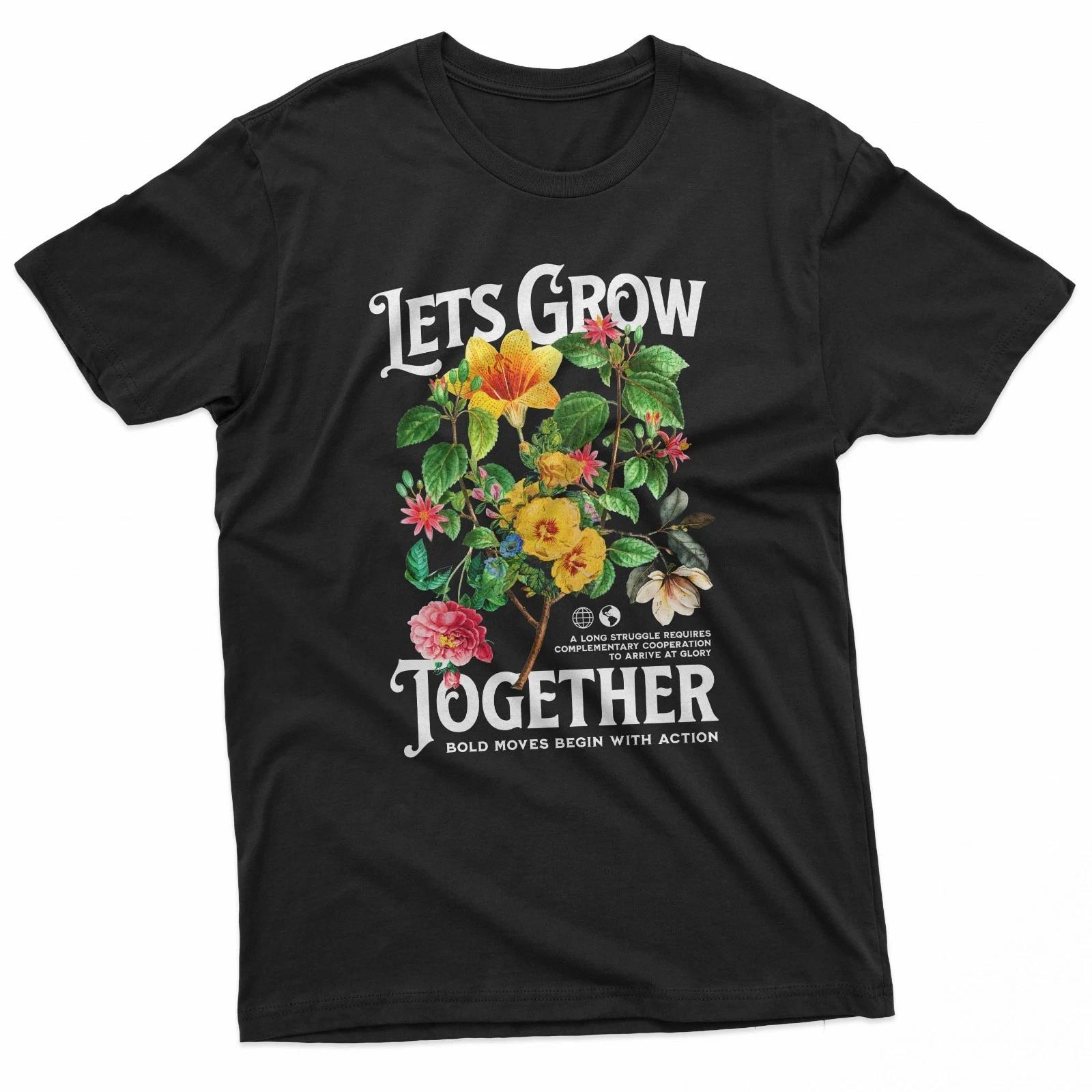 

Yellow Flower Positive Vibe Streetwear 100% Cotton T-shirt Mens Tees Top M