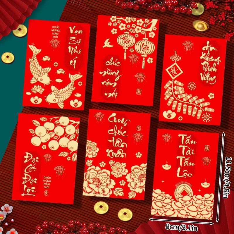 

4/6pcs Chinese New Year Red Envelopes 2026 Money Pockets Horse Year Spring Festival Gifts 2026 Chinese New Year Gifts for Kids