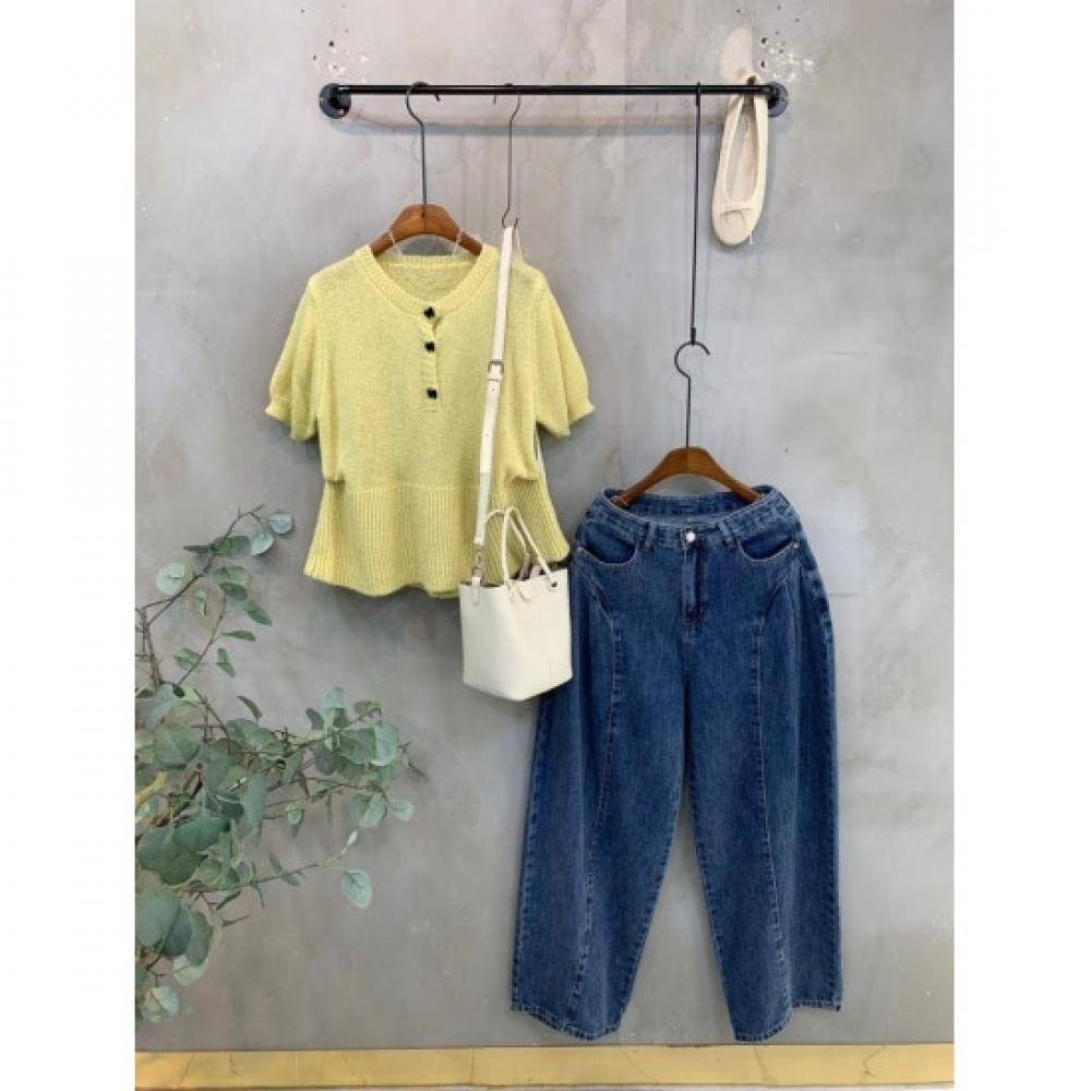 C S In The Room Ykk Zipper pIntuCk Cut Balloon Fit Wide Denim pantS 3 ColorS