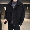 Men's Fall/Winter Patchwork Lapel Short Jacket Korean-Style Versatile Outerwear