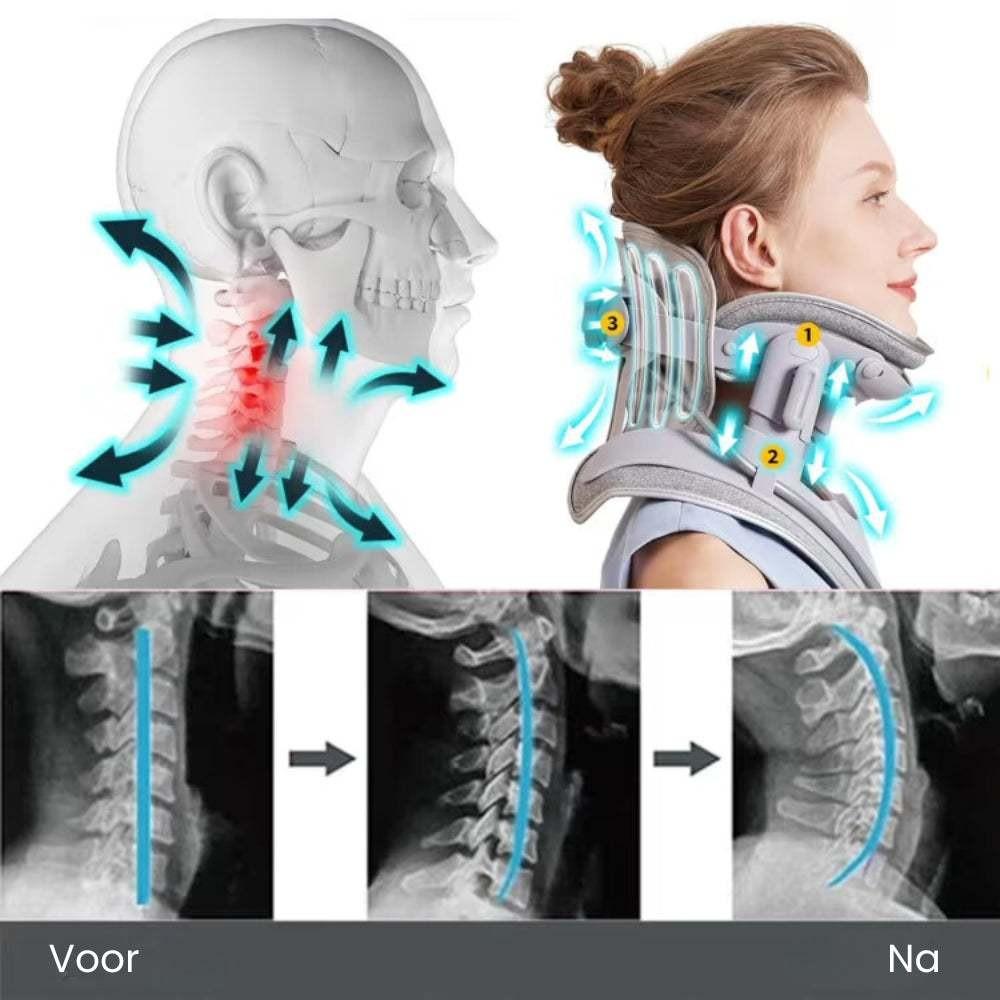Medical Cervical Traction Correction Device Neck Pain Relief and Support Inflatable Pinched Nerve Neck Stretcher