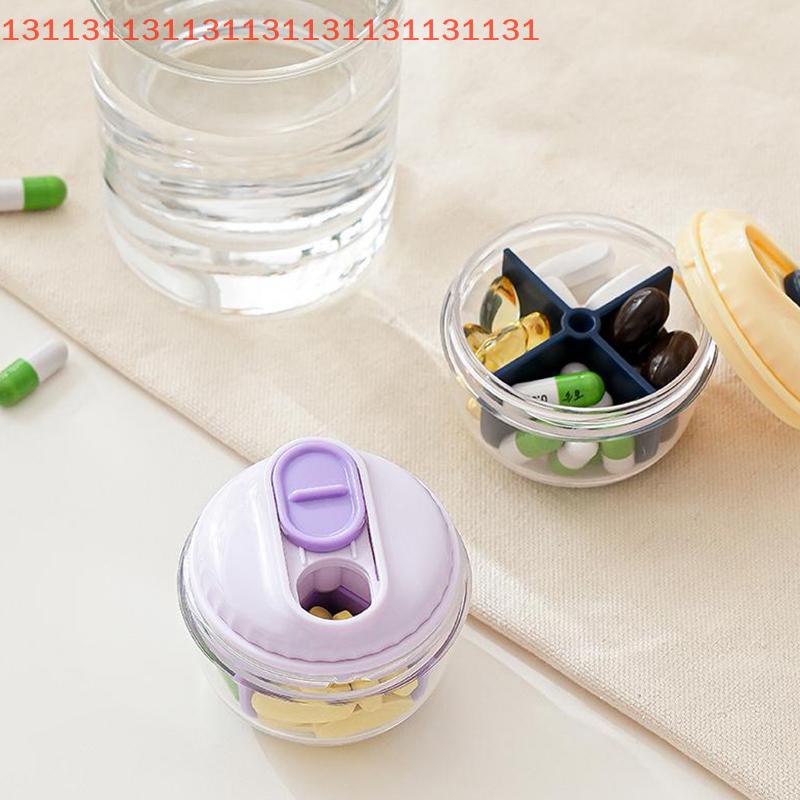 4 Grids Small Pill Cases Organizer Box Weekly Travel Pill Organizer Portable Pocket Pill Case Holder Plastic Container Box