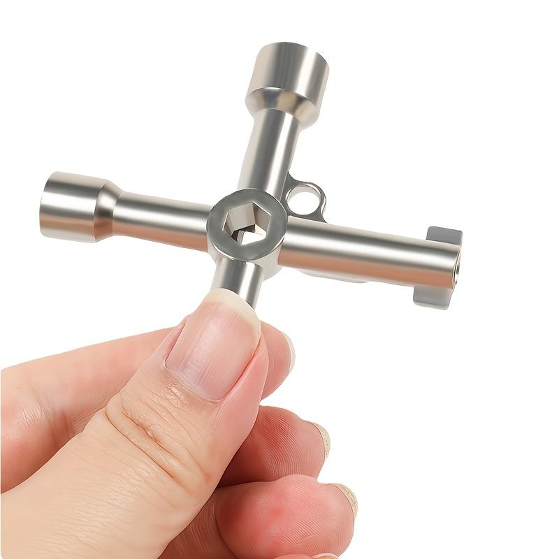 2pcs Cross Wrench, Hexagonal Shaft, Triangular Shaft, Square Shaft, Etc. Suitable for Faucet Valves, Distribution Boxes, Elevator Doors and Other