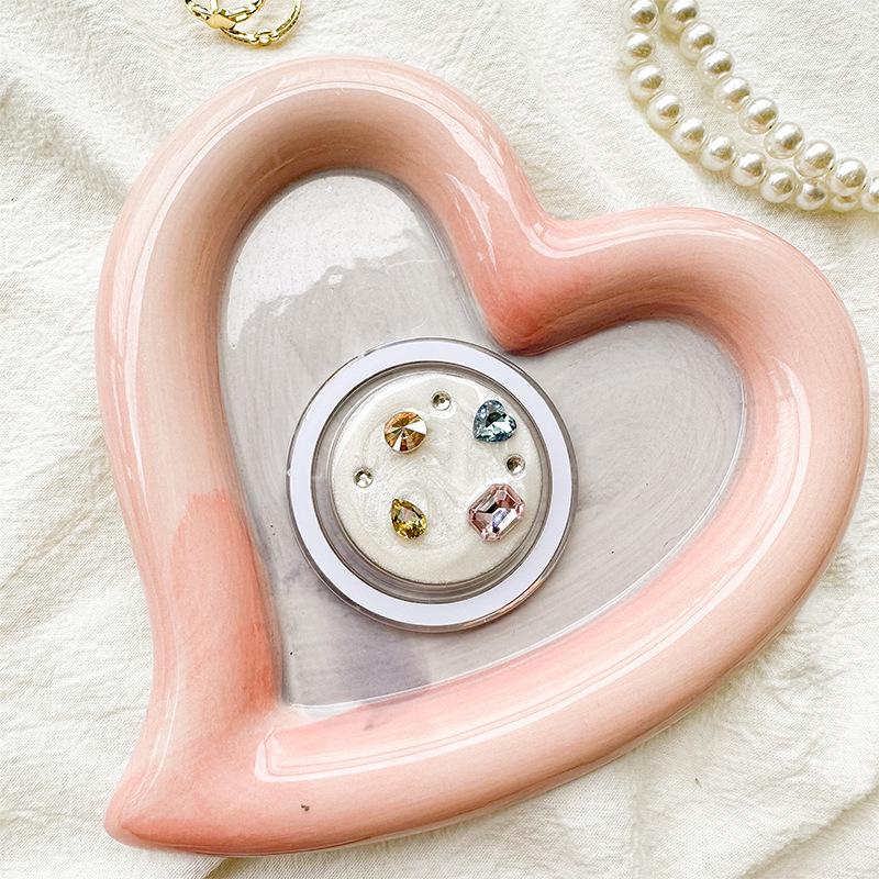 Mobile Phone Airbag Bracket Paste Type Magnetic Suction Retractable Rhinestone Gemstone Small Wind Fresh And Stable Support Niche